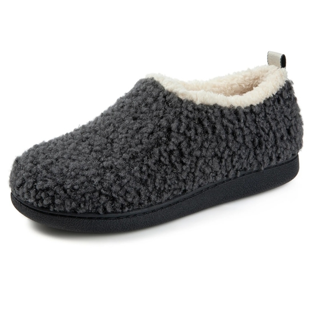NEW Grey White slippers house shoes indoor outdoor comfortable machine wash